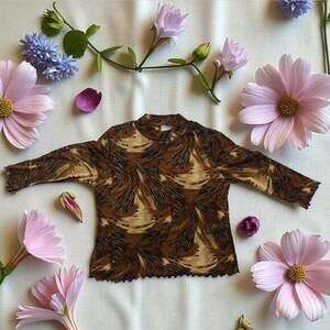 Fashion Bug Brown and Black Swirl Top